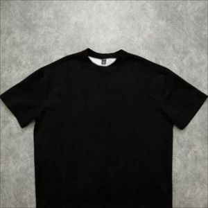 Mens Oversized Drop Shoulder Acid Washed Terry T Shirt Custom <b>Rhinestone</b> 100% Cotton Casual Streetwear Solid Pattern <b>Top</b> - Product Image 2