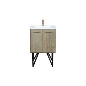 Mobile da Bagno Rustico in Acacia 24 Pollici L X 20 Pollici Set di Rubinetti in Marmo Coltivato D con Finitura Oro Rosa, Mobile Bagno in Marmo Coltivato da 20 Pollici - Product Image 1