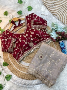 Fendy Satin Designer <b>Saree</b> Embroidery Work <b>Saree</b> Elegant and Luxury Look Ethic Wear for Women Special for Reception and Wedding - Product Image 1