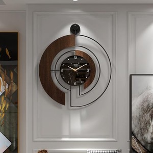 Wood Frame Roman Numeral Wall <b>Clock</b> Three-piece Set | Minimalist Round Design for Modern Home Decor - Product Image 3