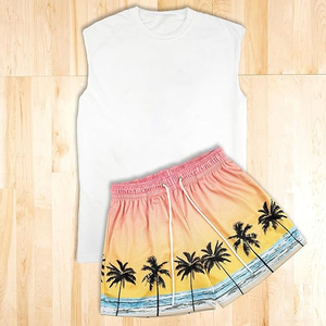 กางเกงขาสั้นกีฬาลายพรางสำหรับผู้ชาย สกรีนโลโก้ได้ ผ้าคอตตอนเนื้อหนา สำหรับออกกำลังกาย วิ่ง มีเชือกผูกเอว จำหน่ายจำนวนมาก - Product Image 6