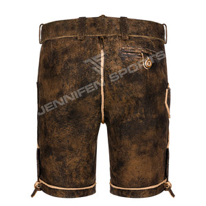 Nouvelle conception élégante, design antique, Lederhosen bavaroises pour hommes, en cuir de vachette véritable et daim, tenue allemande, vêtements traditionnels. - Product Image 5