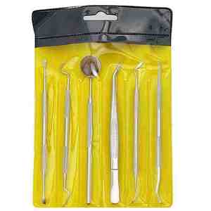 Kit de Examen Dental al por Mayor, 6 Piezas, Kit de Higiene Básica, Pinzas, Espejo, Explorador, Herramienta de Limpieza, Shuja Surgico - Product Image 6
