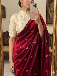 Space Satin Bits Sequence Full Worked <b>Saree</b> With Running Blouse Piece Partywear Glitz Glamour Ethnic Wear Sarees <b>For</b> <b>Women</b> - Product Image 3