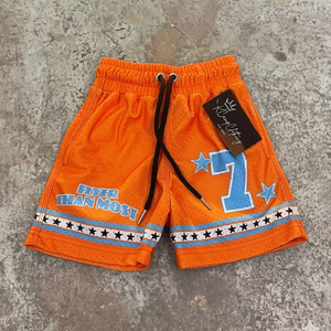 Custom Logo Unisex Sublimation Print Breathable Eco-Friendly Casual Drawstring Mid Knitted Polyester Mesh Mens Basketball <b>Shorts</b> - Product Image 1