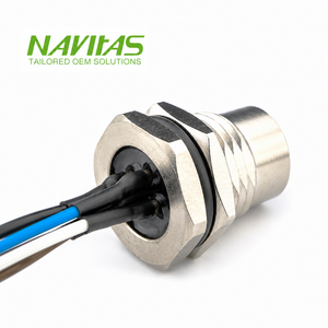 Câble M12 5 broches femelle à montage sur panneau, code A, étanche IP67, assemblage UL1007 24AWG en cuivre étamé, OEM personnalisé pour capteurs et automatisation - Product Image 5