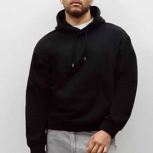 เสื้อฮู้ดผ้าฟลีซคอตตอน 100% สำหรับผู้ชาย ปรับแต่งได้ คุณภาพสูง หนานุ่ม เหมาะสำหรับฤดูหนาว ลายเรียบ มีฮู้ดด้านหน้า - Product Image 2