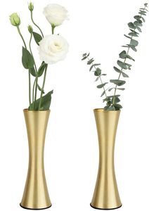 Modern Brass Tabletop <b>Vase</b> <b>Gold</b> Finish Holds Water Decorative Flower <b>Vase</b> for Wedding - Product Image 1