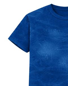 Camiseta Personalizada Azul Rey con Efecto Teñido para Hombre, Cuello Redondo, Manga Corta, Algodón, Estilo Casual Urbano, Lavado Vintage, OEM, Venta al por Mayor - Product Image 4