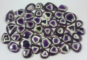 Cabujón de encaje de amatista púrpura de diseñador, Chevron Natural hecho a mano, piedras preciosas sueltas lisas para joyería de envoltura de alambre - Product Image 5