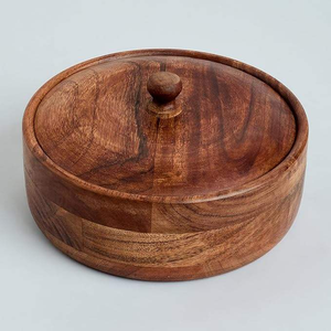 Cacerola de Madera Ecológica y Duradera Más Vendida con Tapa, Clásica y Elegante, Apta para Lavavajillas, Exterior Pulido - Product Image 3