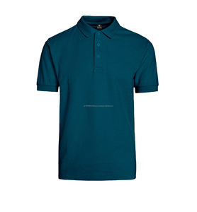 Polo homme uni multicolore en piqué 50% coton 50% polyester 220 GSM avec logo brodé personnalisé - Product Image 5