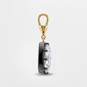 Colgante de Plata de Ley 925 con Zirconia Cúbica de Corte Pera de 3 CT, Diseño Moderno con Engaste de Garra, para Uso Diario Femenino - Product Image 6