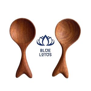 Cuillères à thé réutilisables en bois d'acacia, lot de 7, 5,8 pouces, petites cuillères pour miel, confiture, condiments, lavage à la main uniquement, ustensiles de cuisine - Vente flash - Product Image 1