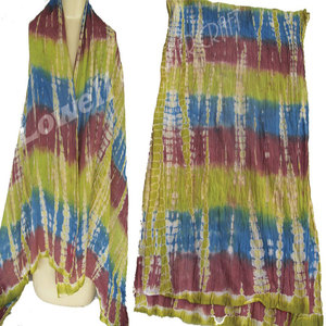 Nuevo Chal de Algodón Largo con Estampado Digital y Pañuelo Hijab de Chifón a Rayas a Juego, Perfecto para Primavera Elegante - Product Image 2