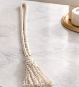 Macrame Curtain <b>Tiebacks</b> | Handmade Cotton Boho Window Holdbacks - Product Image 1