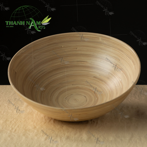 Bol de nouilles jetables écologiques faites à la main du Vietnam Salade durable servant du bambou rustique avec un design élégant - Product Image 2