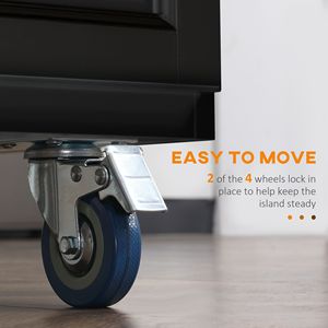 Isola di laminazione nera della cucina con la goccia-foglia di legno del controsoffitto cassetti & armadietti della porta - Product Image 6