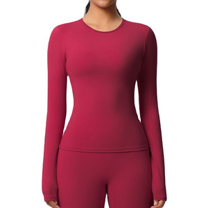 Gym Fitness High Compression Breathable Four-Way Stretch Eco-Friendly Workout Active Clothing for Women <b>Long</b> <b>Sleeved</b> Yoga Set - Product Image 1