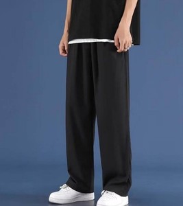 Pantalones de Traje de Pierna Ancha para Hombre, Ligeros, 100% Algodón, de Cintura Media, Finos, Estilo Casual de Negocios, de Secado Rápido, Ecológicos, con Cierre de Cremallera - Product Image 3