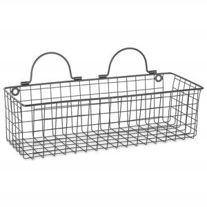 Cesta colgante de metal para montar en la pared, ideal para espacios pequeños, almacenamiento decorativo y exhibición de plantas - Product Image 6