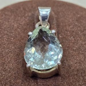 Joyería fina de plata 925, excelente calidad, corte esmeralda, amatista verde, colgante de piedras preciosas, ajuste de bisel, último diseño de moda - Product Image 1