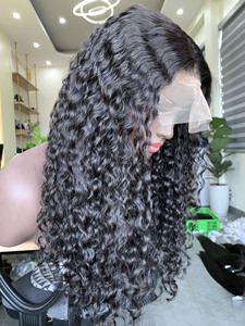 Peluca de Cabello Humano Virgen Remy con Cutícula Alineada y Frente de Encaje para Mujeres Negras, Personalizada, Colorida, 180% de Densidad - Product Image 4