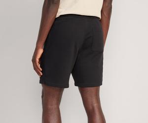 กางเกงขาสั้นผู้ชายสีพื้นผ้าฝ้ายเทอร์รี่มีเชือกผูกเอว เหมาะสำหรับใส่เล่นน้ำชายหาดหรือเล่นกีฬา - Product Image 4