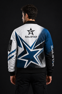Custom Streetwear Bomber <b>Jacket</b> | Full Sublimation Polyester <b>Zip</b> <b>Up</b> <b>Jacket</b> | Private Label Factory Waterproof <b>Jacket</b> - Product Image 3