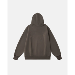 OEM New Winter High Street Streetwear Custom Logo Blank Drop Shoulder No <b>Strings</b> Oversized Regular Fleece <b>Hoodie</b> - Product Image 2