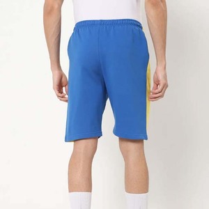 <b>Men's</b> Blue <b>Yellow</b> Side Stripe Drawstring <b>Shorts</b> Casual Sporty Breathable Knitted Polyester <b>Shorts</b> - Product Image 3