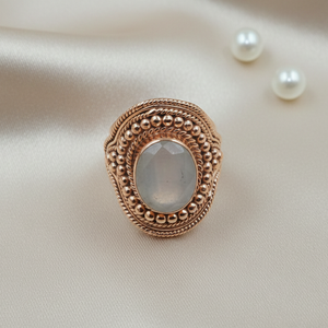 Natural Rainbow Moonstone <b>Ring</b> 925 Sterling Silver Handmade Vintage Boho <b>Statement</b> <b>Ring</b> Oval Cabochon Stone Women Jewelry - Product Image 5