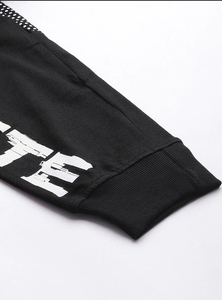 Men's <b>Black</b> Sporty Sweatpants With Stripes Elastic Waist Breathable Knitted Joggers Summer Wear - Product Image 4