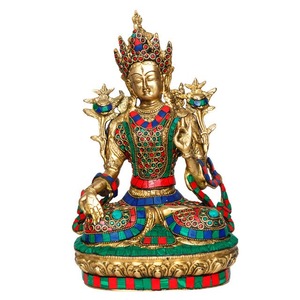 Murti de Buda Tradicional de Latón Chapado en Oro Pulido de Excelente Calidad para Templo o Sala de Oración, Disponible como Regalo al Mejor Precio - Product Image 5