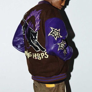 Chaqueta Varsity Personalizada para Hombre, 100% Lana, Corte Ajustado, Transpirable, Resistente al Viento, Ecológica, de Secado Rápido, 360g, para Invierno y Otoño - Product Image 3