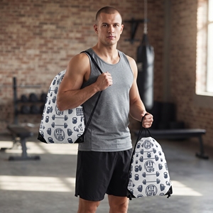 Sac de rangement à cordon de serrage unisexe en tissu non tissé, sangle réglable, grande capacité, sacs d'exercice multifonctionnels pour l'extérieur - Product Image 2