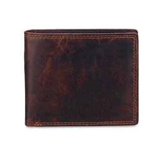 <b>Mens</b> Genuine Leather Short <b>Wallet</b> Pocket Purse Fashion Business <b>Wallet</b> Simple Vintage Style Zipper Eco-Friendly Multiple <b>Card</b> - Product Image 1