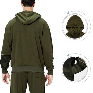 Chándal Fitness con cremallera personalizado para hombre, ropa de entrenamiento, color sólido, cómodo y relajado, chándal con cremallera completa para hombre - Product Image 4