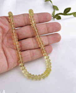 Perles facettées en quartz citron naturel, 1 brin, pierres précieuses pour la création de bijoux fins - Product Image 4
