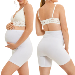 Conjunto de Yoga de Maternidad sin Costuras de 2 Piezas: Sujetador Deportivo y Pantalones Cortos de Cintura Alta para Embarazo, Ropa de Gimnasio, Conjunto de Maternidad Personalizado al por Mayor - Product Image 4