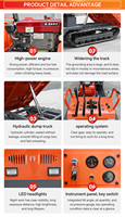 3-tons elektrische minidumper rupsbandtruck