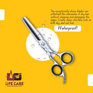 กรรไกรซอยผมคุณภาพสูงระดับมืออาชีพจากญี่ปุ่น ออกแบบมาเพื่อการซอยที่เรียบเนียนและแม่นยำ พร้อมสกรูปรับระดับได้ด้วยกุญแจจาก LCI - Product Image 6