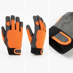 Guantes de Trabajo de Seguridad para Mecánicos, Resistentes, de Cuero Sintético Industrial Amara, con Tela Transpirable de Spandex en la Parte Posterior y Cierre Ajustable - Product Image 2