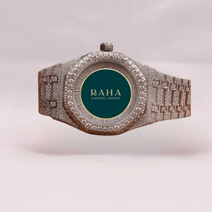 RAHA Luxury Tonneau Stainless Steel <b>Diamond</b> <b>Watch</b> 41mm Analog Quartz Unisex Butterfly Clasp Sapphire Crystal Water Resistant - Product Image 1