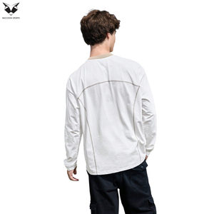 Chemises à manches longues pour hommes très demandées, chemises élégantes à coupe ajustée en blanc, vêtements décontractés pour l'extérieur, t-shirts pour hommes - Product Image 2