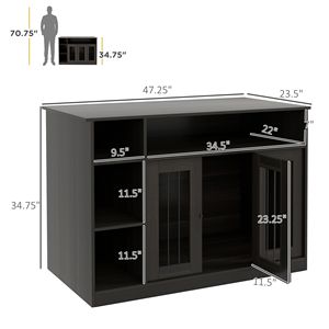 "Rectangle Villa <b>Crate</b> for Medium to Large Dogs Brown Lockable Storage 47x23.5x35" - Product Image 3