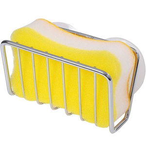 White Color Stainless Steel Sponge holder Kitchen Standing Non Folding Draining <b>Rack</b> Stylish Decorative Crafts In Hot Sale - Product Image 5
