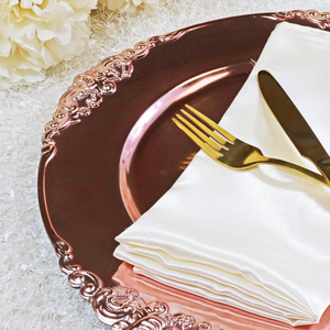 Plato Decorativo Redondo de Lujo en Oro Rosa para Servir la Cena, Ideal para Decoración de Mesas de Boda y Eventos - Product Image 5