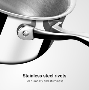 Olla para Salsas de Acero Inoxidable Triple de 2.9L |   Olla para Leche con Tapa, Apta para Gas e Inducción, Exportación a Granel - Product Image 4