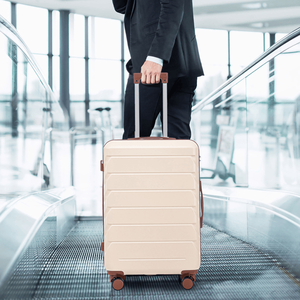 Set di Valigie Trolley 3-in-1 in ABS e PC, 20/24/28 Pollici, con Asta in Lega Beige - Product Image 5